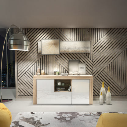 Sideboard – 145cm – High Gloss Doors – LED or Non-LED – Modern Sideboard Cabinet – LUNARO