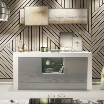 Sideboard – 145cm – High Gloss Doors – LED or Non-LED – Modern Sideboard Cabinet – LUNARO