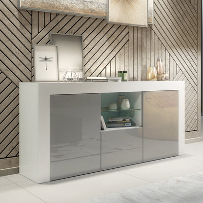 Sideboard – 145cm – High Gloss Doors – LED or Non-LED – Modern Sideboard Cabinet – LUNARO