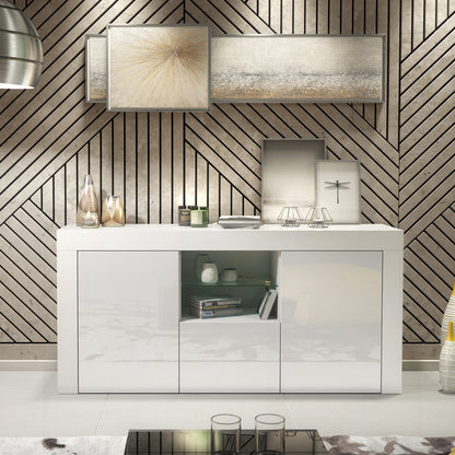 Sideboard – 145cm – High Gloss Doors – LED or Non-LED – Modern Sideboard Cabinet – LUNARO