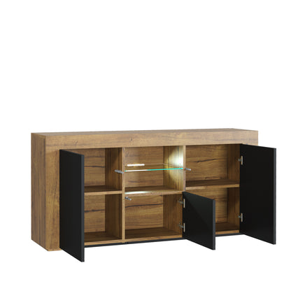 Sideboard – 145cm – High Gloss Doors – LED or Non-LED – Modern Sideboard Cabinet – LUNARO