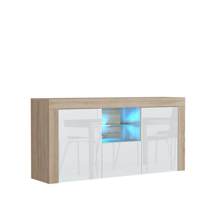 Sideboard – 145cm – High Gloss Doors – LED or Non-LED – Modern Sideboard Cabinet – LUNARO