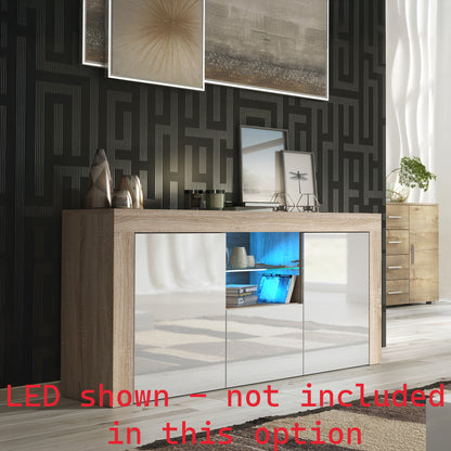 Sideboard – 145cm – High Gloss Doors – LED or Non-LED – Modern Sideboard Cabinet – LUNARO
