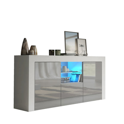 Sideboard – 145cm – High Gloss Doors – LED or Non-LED – Modern Sideboard Cabinet – LUNARO