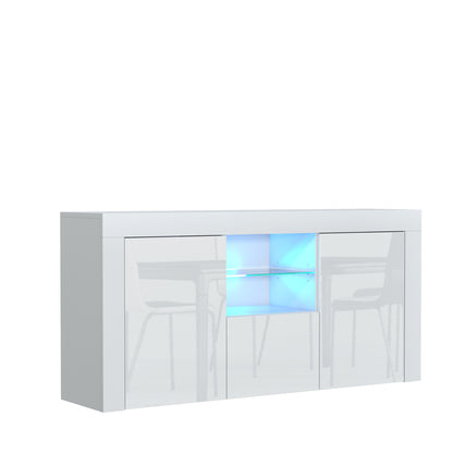 Sideboard – 145cm – High Gloss Doors – LED or Non-LED – Modern Sideboard Cabinet – LUNARO