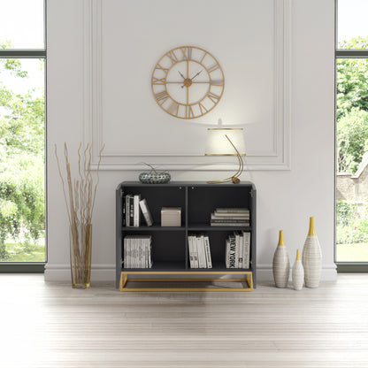 Sideboard Cabinet – 100cm – Fluted Doors – Push to Open – Gold Base – VESTA Collection