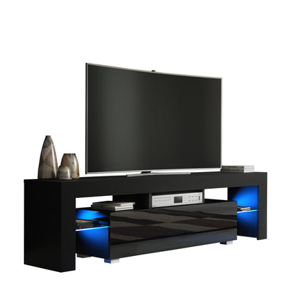 TV Stand – 160cm – High Gloss Doors – LED or Non-LED – Modern Media Unit – LUNARO