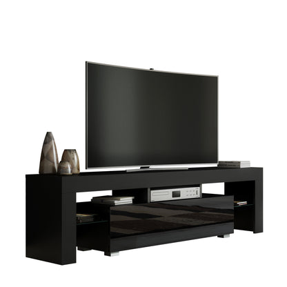 TV Stand – 160cm – High Gloss Doors – LED or Non-LED – Modern Media Unit – LUNARO