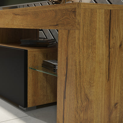 TV Stand – 200cm – High Gloss Doors – LED or Non-LED – Extra-Wide Modern Media Cabinet – LUNARO