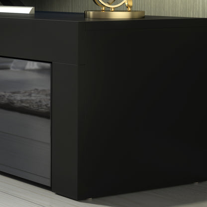TV Stand – 130cm – High Gloss Doors – LED or Non-LED – Modern Media Cabinet  – LUNARO