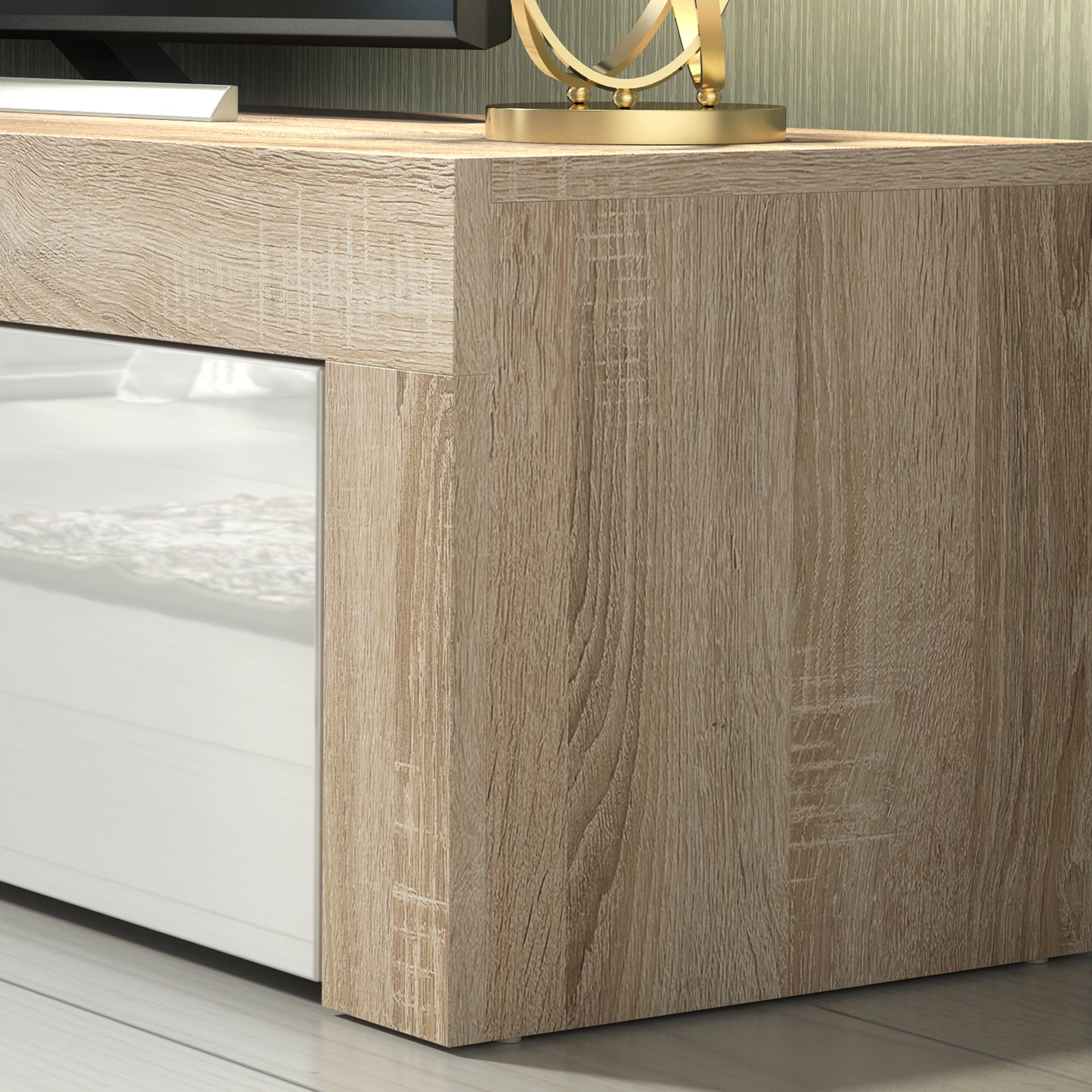 TV Stand – 130cm – High Gloss Doors – LED or Non-LED – Modern Media Cabinet  – LUNARO