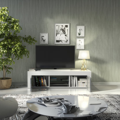 TV Stand – 130cm – High Gloss Doors – LED or Non-LED – Modern Media Cabinet  – LUNARO