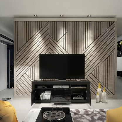 TV Stand – 160cm – High Gloss Doors – LED or Non-LED – Modern Storage Cabinet – LUNARO