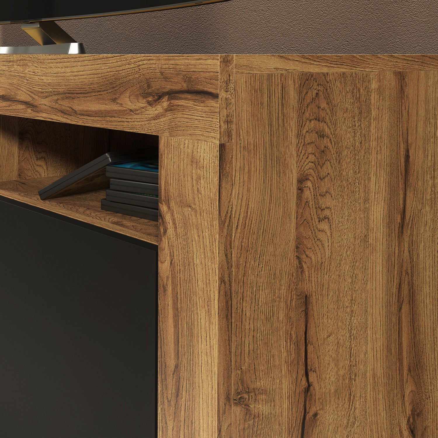 TV Stand – 160cm – High Gloss Doors – LED or Non-LED – Modern Storage Cabinet – LUNARO