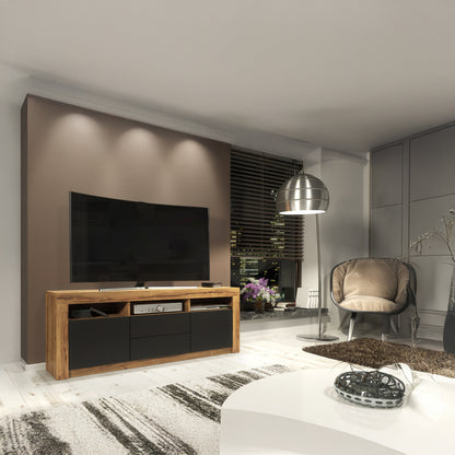 TV Stand – 160cm – High Gloss Doors – LED or Non-LED – Modern Storage Cabinet – LUNARO