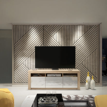 TV Stand – 160cm – High Gloss Doors – LED or Non-LED – Modern Storage Cabinet – LUNARO