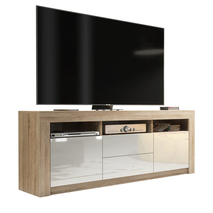 TV Stand – 160cm – High Gloss Doors – LED or Non-LED – Modern Storage Cabinet – LUNARO