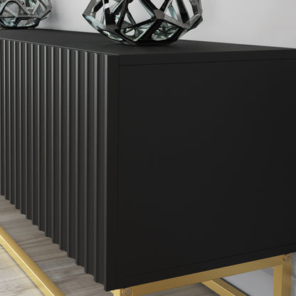TV Stand – 200cm – Fluted Fronts – Gold Base – Modular Design – VESTA Collection