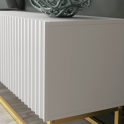 TV Stand – 200cm – Fluted Fronts – Gold Base – Modular Design – VESTA Collection