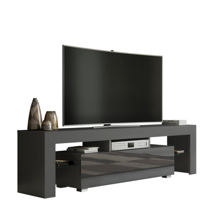 TV Stand – 160cm – High Gloss Doors – LED or Non-LED – Modern Media Unit – LUNARO