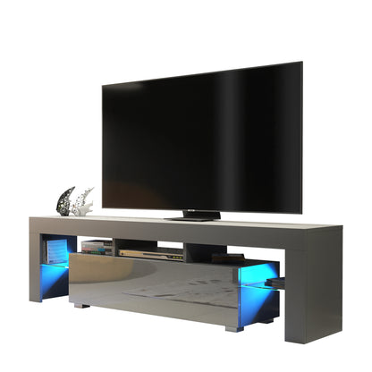 TV Stand – 160cm – High Gloss Doors – LED or Non-LED – Modern Media Unit – LUNARO