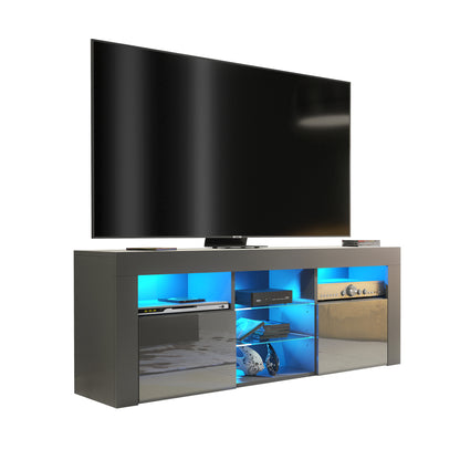TV Stand – 145cm – Gloss Front – LED Optional – Modern Media Cabinet – LUNARO
