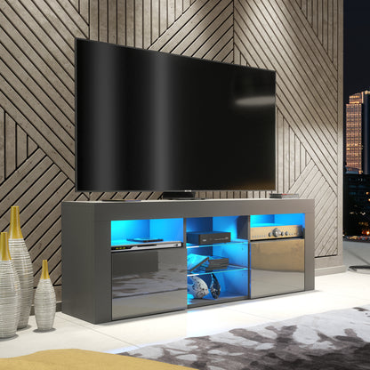 TV Stand – 145cm – Gloss Front – LED Optional – Modern Media Cabinet – LUNARO