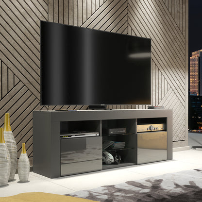 TV Stand – 145cm – Gloss Front – LED Optional – Modern Media Cabinet – LUNARO