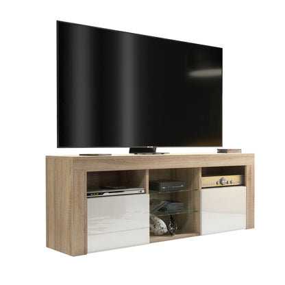 TV Stand – 145cm – Gloss Front – LED Optional – Modern Media Cabinet – LUNARO