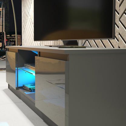 TV Stand – 120cm – High Gloss Front – LED or Non-LED – Compact Modern Unit – VELERA