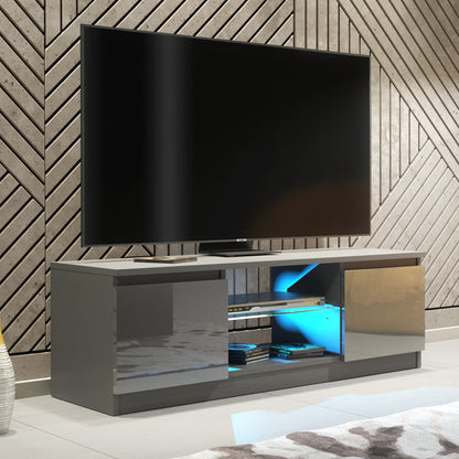 TV Stand – 120cm – High Gloss Front – LED or Non-LED – Compact Modern Unit – VELERA