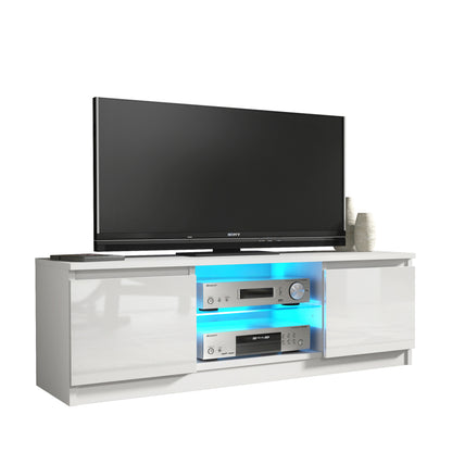 TV Stand – 120cm – High Gloss Front – LED or Non-LED – Compact Modern Unit – VELERA