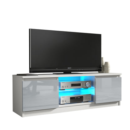 TV Stand – 120cm – High Gloss Front – LED or Non-LED – Compact Modern Unit – VELERA