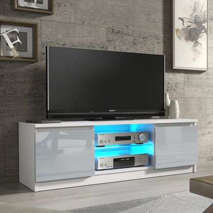 TV Stand – 120cm – High Gloss Front – LED or Non-LED – Compact Modern Unit – VELERA