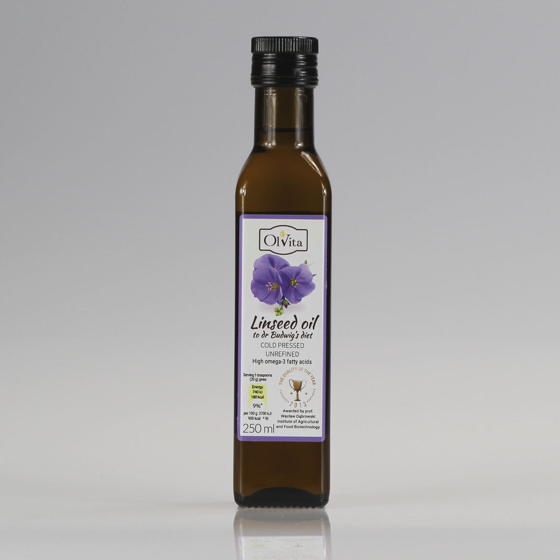 Linseed / Flaxseed oil for Dr Budwig diet, cold-pressed and crude Ol’Vita