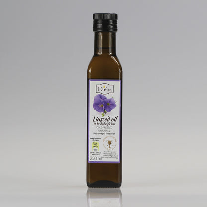Linseed / Flaxseed oil for Dr Budwig diet, cold-pressed and crude Ol’Vita