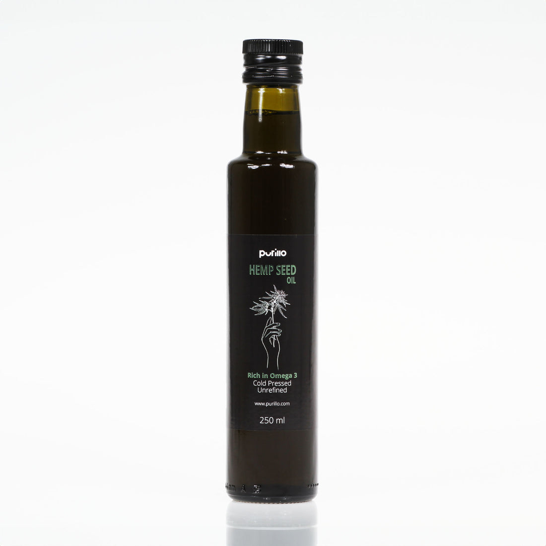 Hemp seed oil, cold-pressed, unrefined - Purillo