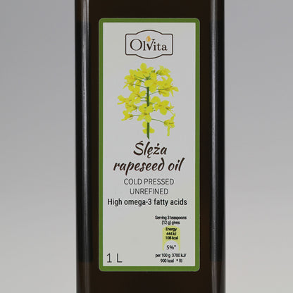 Rapeseed oil, cold-pressed and crude Ol’Vita