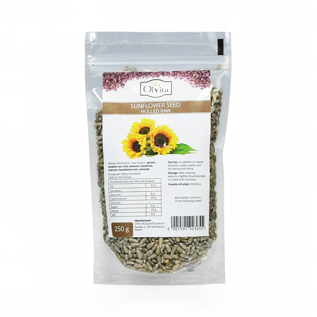 Sunflower Hearts, Shelled Sunflower, Ol&